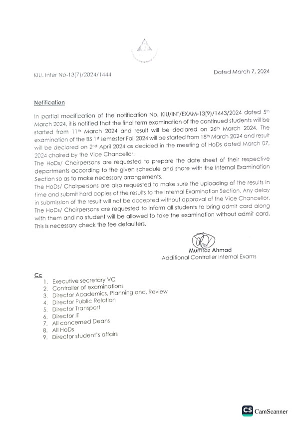 exam-notice